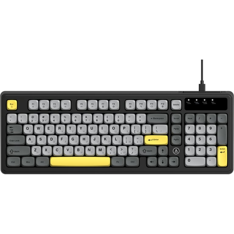 Клавіатура Ajazz AF98 USB UA Black/Grey/Yellow (AF98-BGY) - фото 1