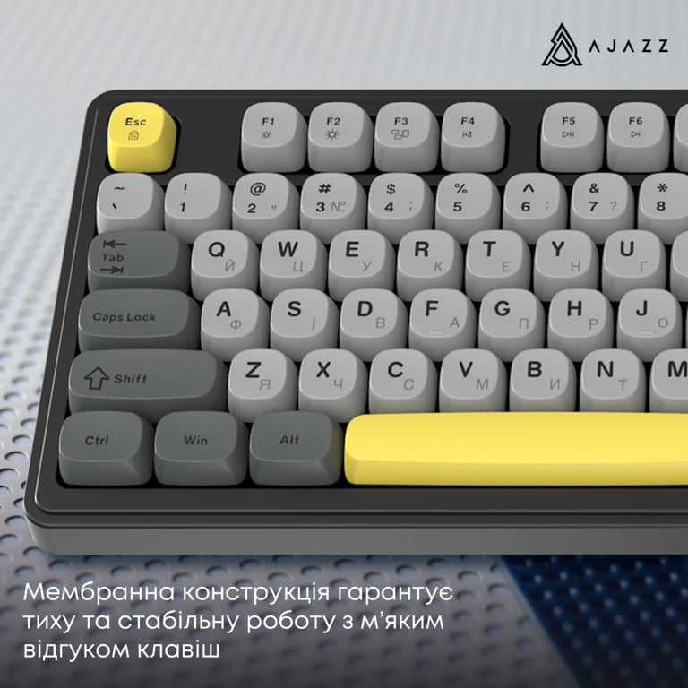 Клавіатура Ajazz AF98 USB UA Black/Grey/Yellow (AF98-BGY) - фото 4