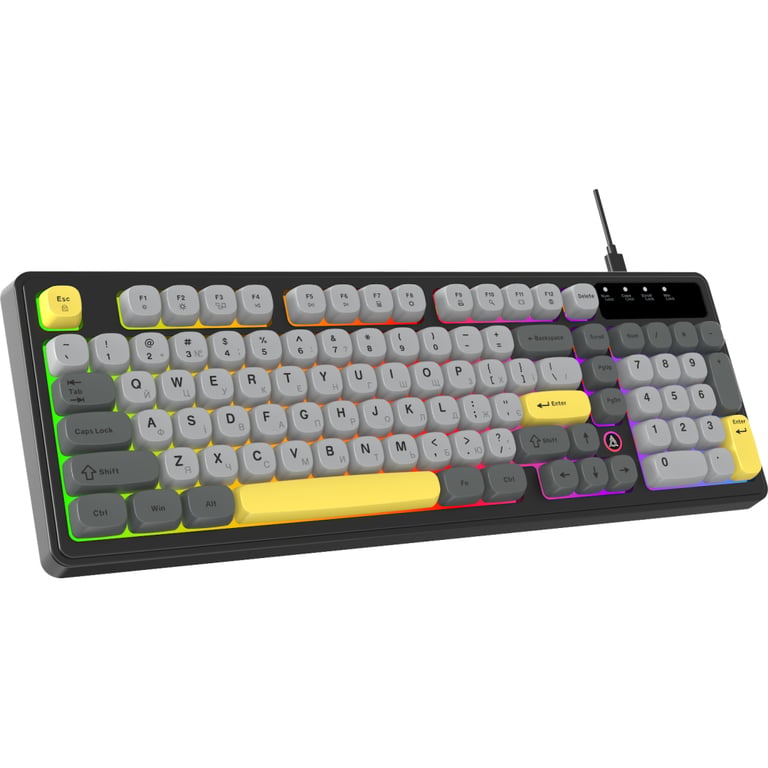 Клавіатура Ajazz AF98 USB UA Black/Grey/Yellow (AF98-BGY) - фото 2
