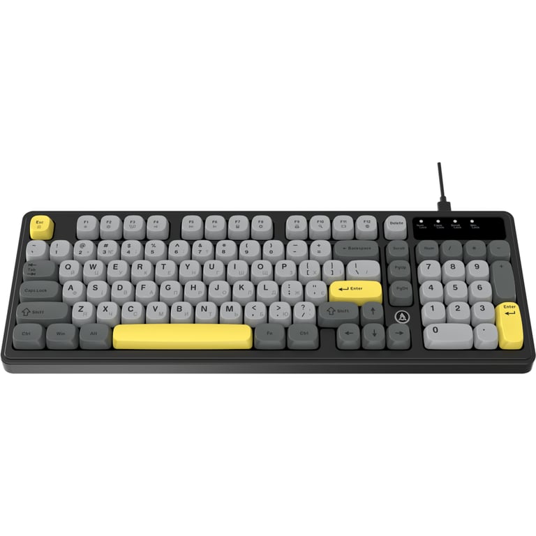 Клавіатура Ajazz AF98 USB UA Black/Grey/Yellow (AF98-BGY) - фото 5