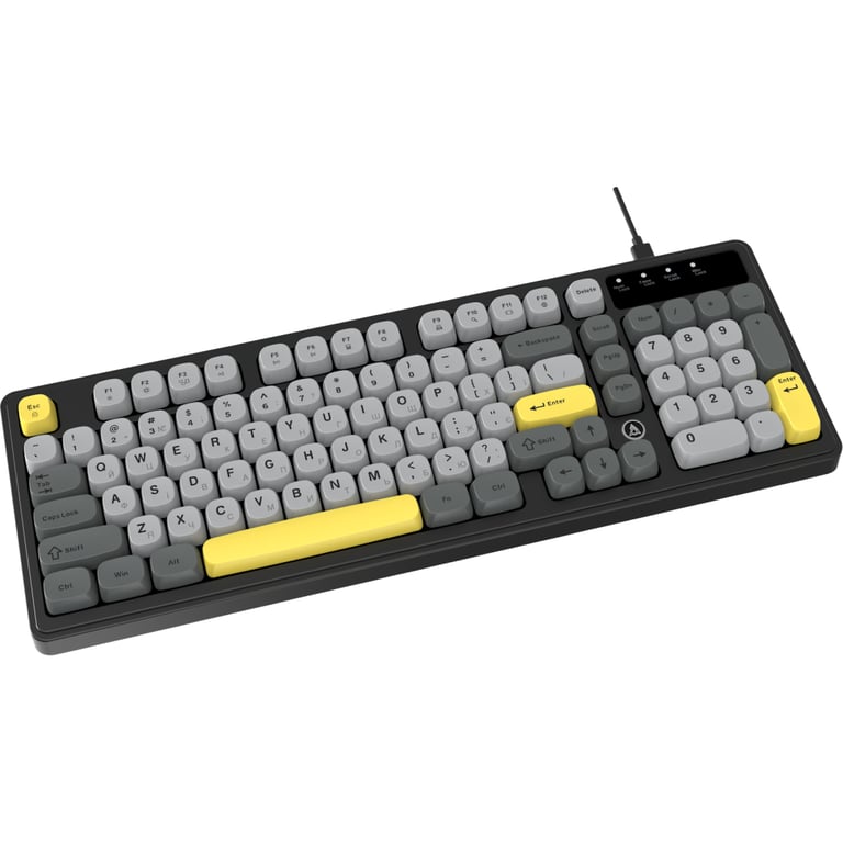 Клавіатура Ajazz AF98 USB UA Black/Grey/Yellow (AF98-BGY) - фото 6