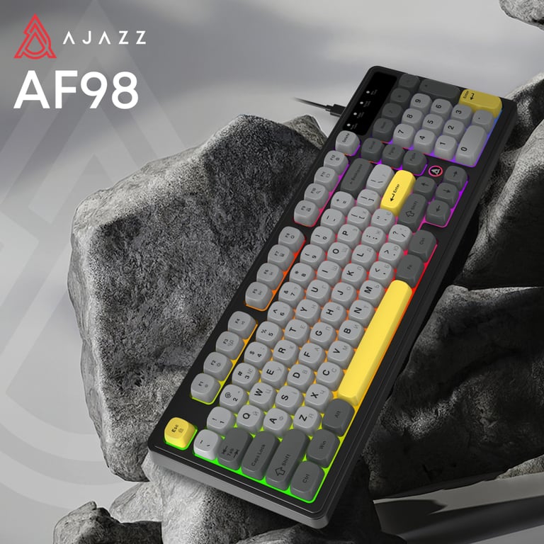 Клавіатура Ajazz AF98 USB UA Black/Grey/Yellow (AF98-BGY) - фото 7