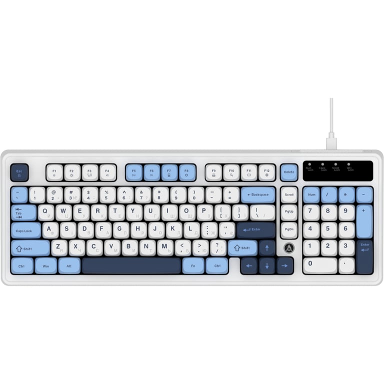 Клавіатура Ajazz AF98 USB UA White/Blue (AF98-GB) - фото 1
