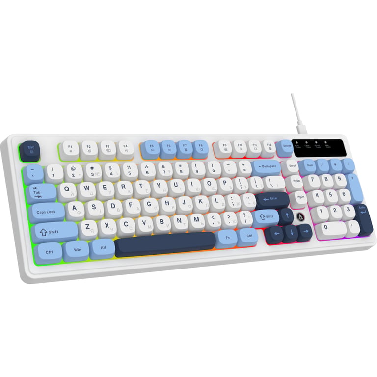 Клавіатура Ajazz AF98 USB UA White/Blue (AF98-GB) - фото 2