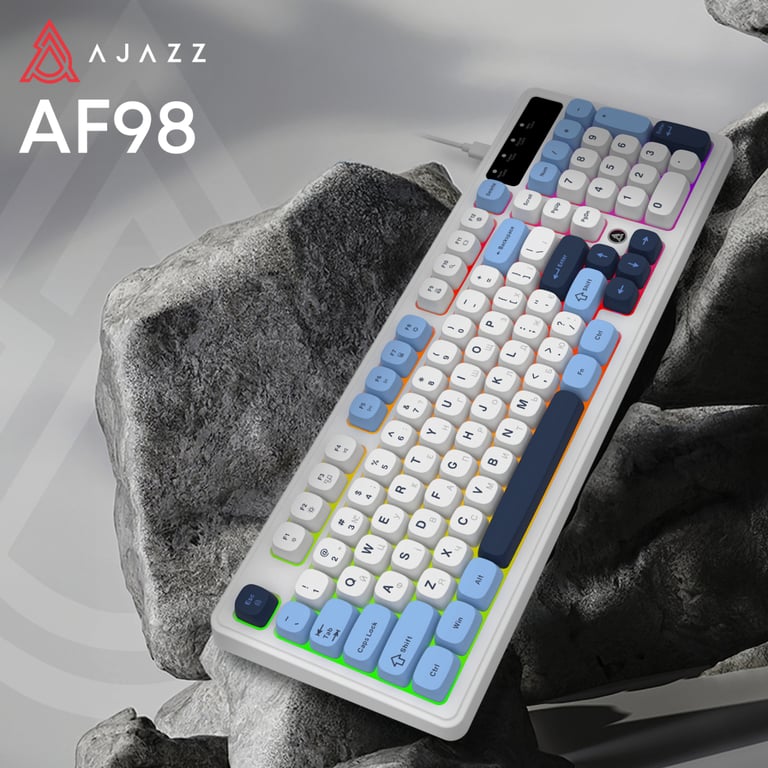 Клавіатура Ajazz AF98 USB UA White/Blue (AF98-GB) - фото 6