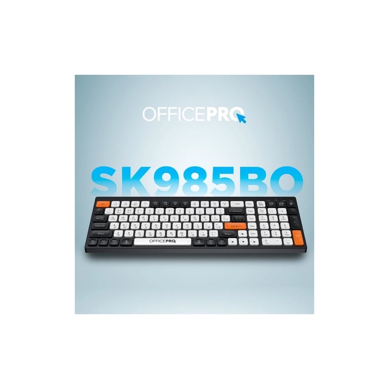 Клавіатура OfficePro SK985BO Bluetooth/Wireless UA Black/White (SK985BO) - фото 6