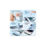Батарея універсальна Vention 4800mAh 22,5W PD, USB-C In/Out, LED display, with built-in USB-C cable White (FHQW0) - фото 5