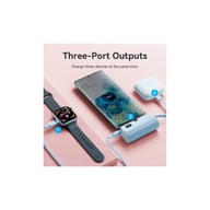 Батарея універсальна Vention 4800mAh 22,5W PD, USB-C In/Out, LED display, with built-in USB-C cable White (FHQW0) - фото 7
