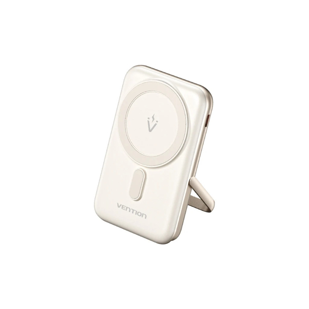 Батарея універсальна Vention Magnetic Wireless 10000mAh 20W PD USB-C In/Out, QI-15W White (FHNW0) - фото 1