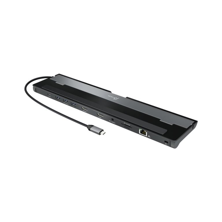 Порт-реплікатор J5create Dock-Station USB-C 10-in-1 (HDMI/PD/USB-A/USB-C/LAN/картридер/audio) (JCD542-N) - фото 1