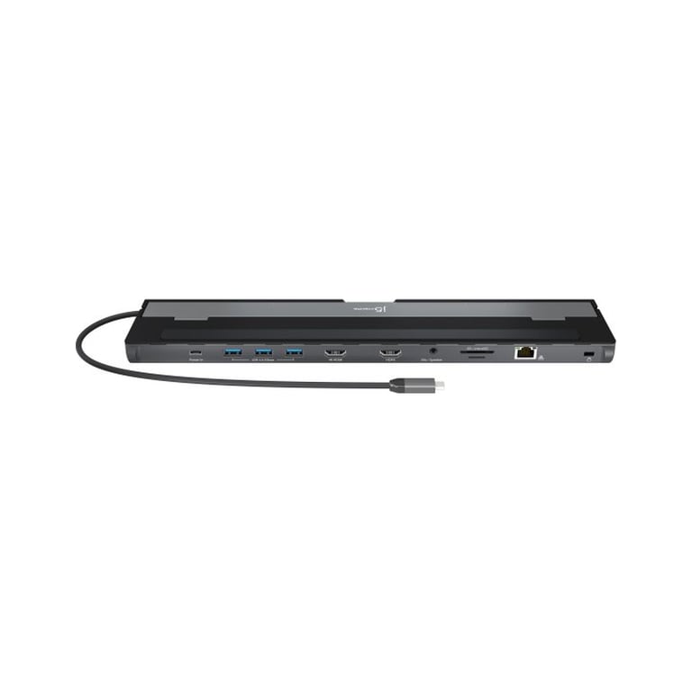 Порт-реплікатор J5create Dock-Station USB-C 10-in-1 (HDMI/PD/USB-A/USB-C/LAN/картридер/audio) (JCD542-N) - фото 2