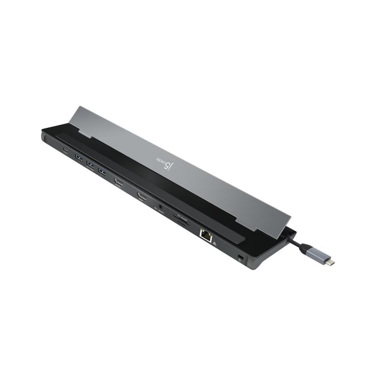 Порт-реплікатор J5create Dock-Station USB-C 10-in-1 (HDMI/PD/USB-A/USB-C/LAN/картридер/audio) (JCD542-N) - фото 6