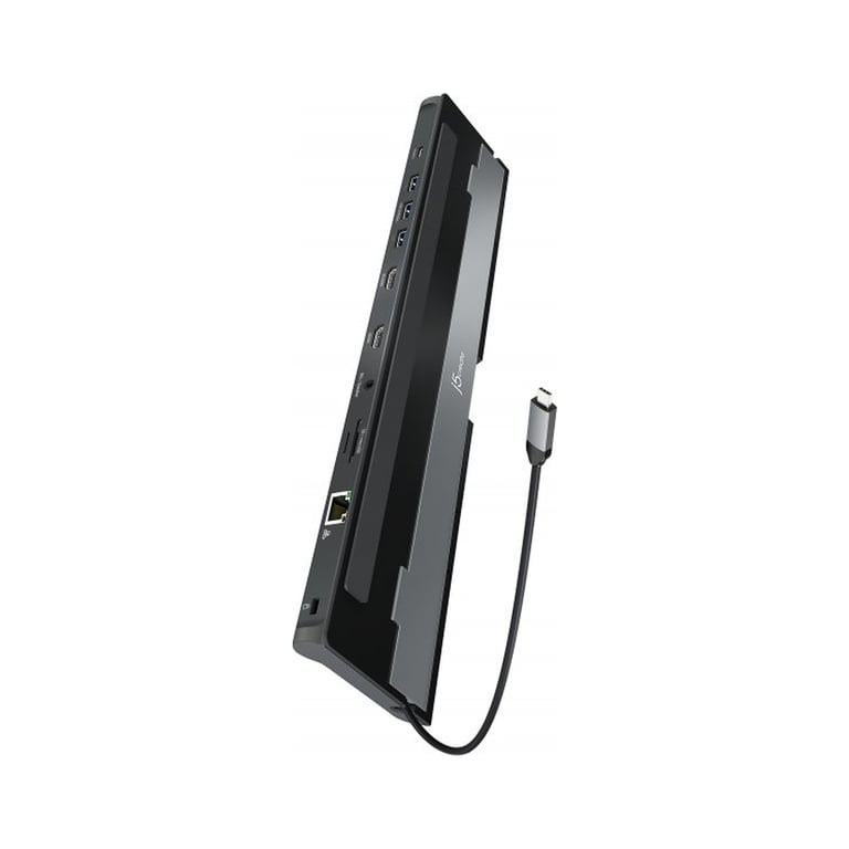 Порт-реплікатор J5create Dock-Station USB-C 10-in-1 (HDMI/PD/USB-A/USB-C/LAN/картридер/audio) (JCD542-N) - фото 7