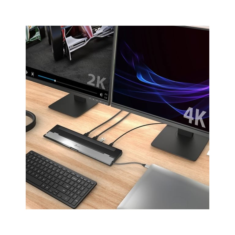 Порт-реплікатор J5create Dock-Station USB-C 10-in-1 (HDMI/PD/USB-A/USB-C/LAN/картридер/audio) (JCD542-N) - фото 9