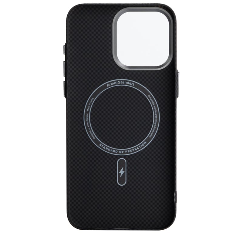 Чохол до мобільного телефона Armorstandart LikeCarbon2 MagCase Apple iPhone 16 Pro Max Kevlar Black (ARM88382) - фото 2