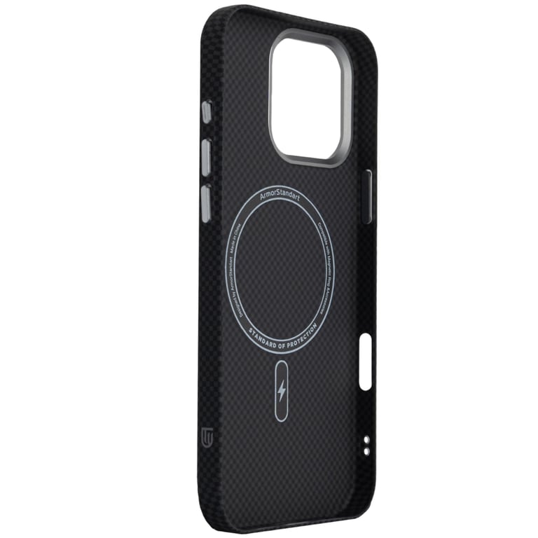 Чохол до мобільного телефона Armorstandart LikeCarbon2 MagCase Apple iPhone 16 Pro Max Kevlar Black (ARM88382) - фото 4