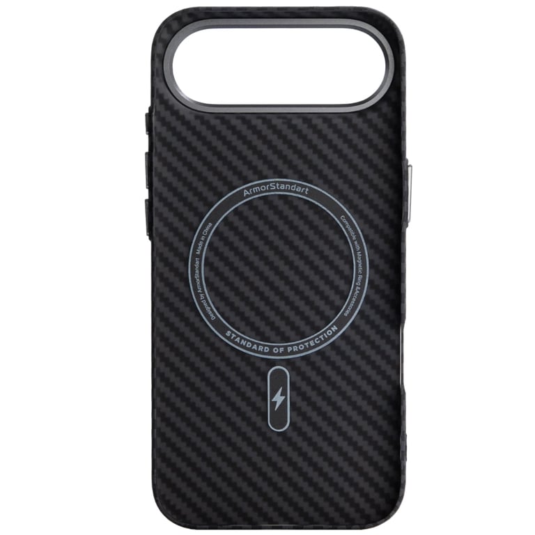 Чохол до мобільного телефона Armorstandart LikeCarbon2 MagCase Apple iPhone 17 Air Carbon Black (ARM86260) - фото 2