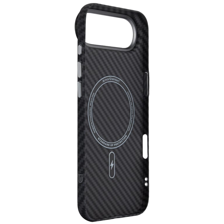 Чохол до мобільного телефона Armorstandart LikeCarbon2 MagCase Apple iPhone 17 Air Carbon Black (ARM86260) - фото 4