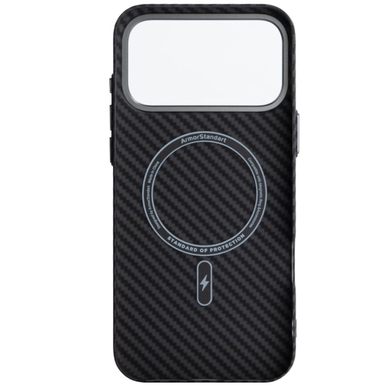 Чохол до мобільного телефона Armorstandart LikeCarbon2 MagCase Apple iPhone 17 Pro Max Carbon Black (ARM86259) - фото 2