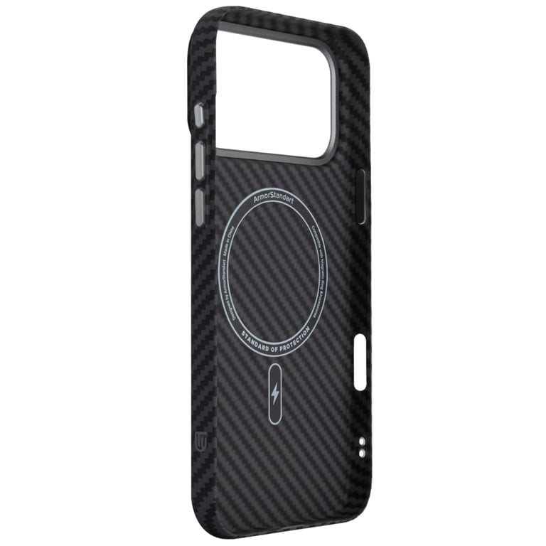 Чохол до мобільного телефона Armorstandart LikeCarbon2 MagCase Apple iPhone 17 Pro Max Carbon Black (ARM86259) - фото 4