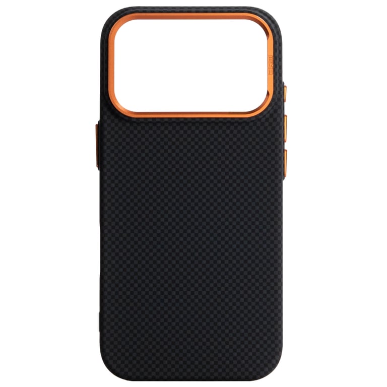 Чохол до мобільного телефона Armorstandart LikeCarbon2 SE MagCase Apple iPhone 17 Pro Kevlar Black Orange (ARM89164) - фото 1