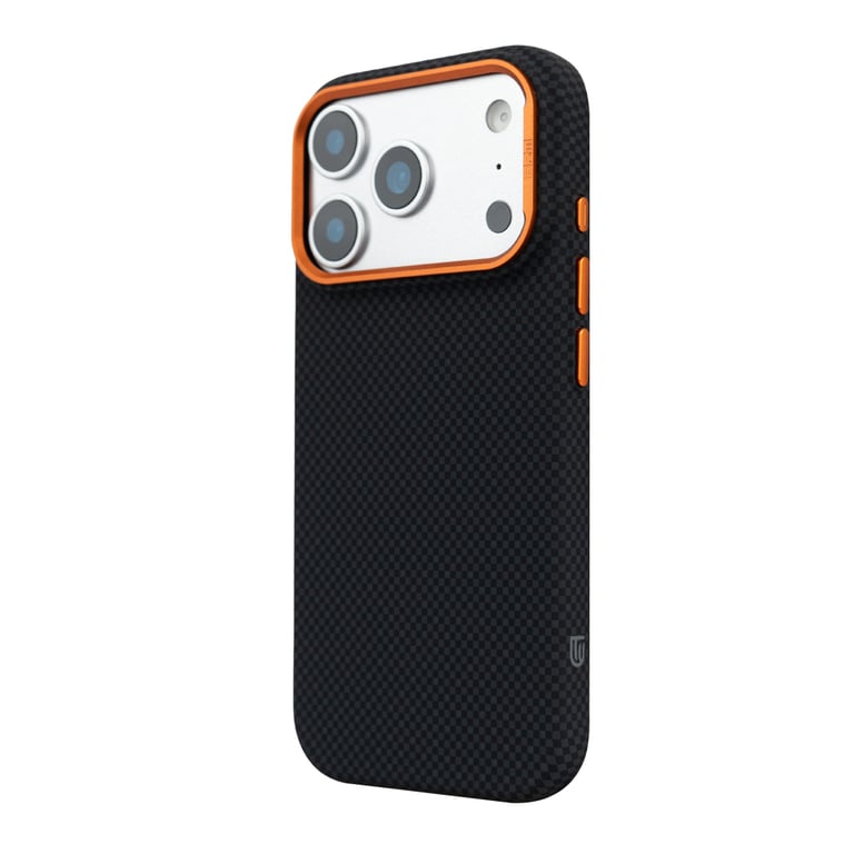 Чохол до мобільного телефона Armorstandart LikeCarbon2 SE MagCase Apple iPhone 17 Pro Kevlar Black Orange (ARM89164) - фото 5