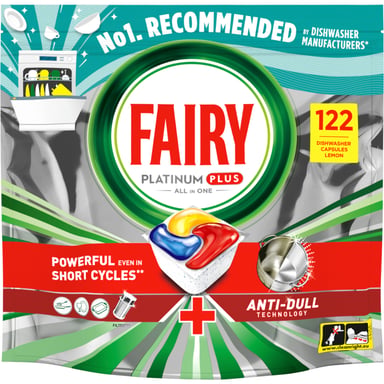 Таблетки для посудомийних машин Fairy Platinum Plus All in One Lemon 122 шт. (8700216859974) - фото 1
