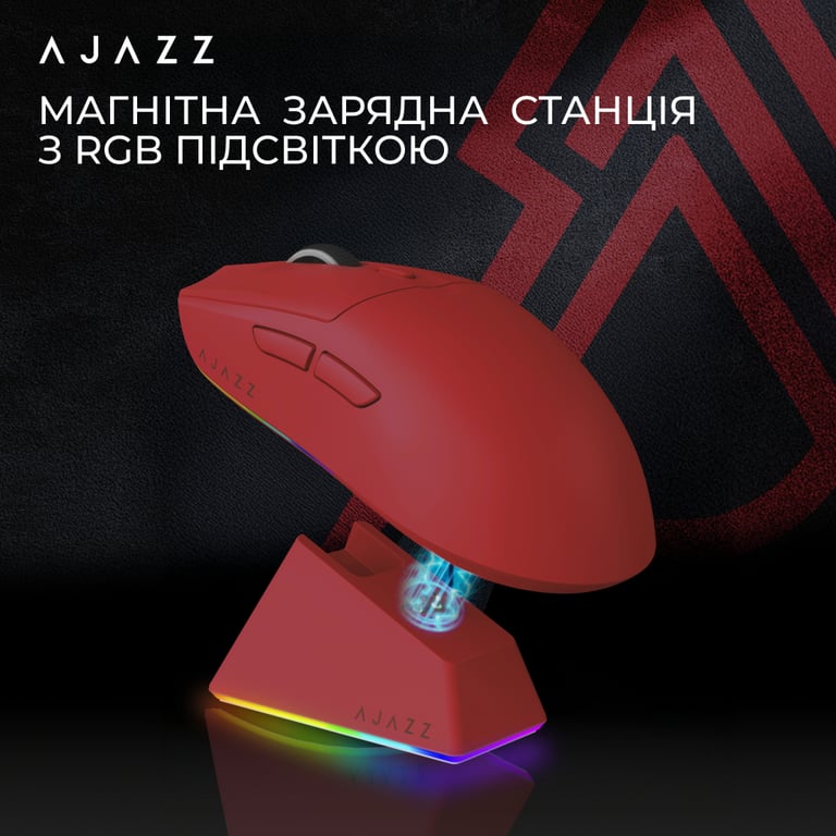 Мишка Ajazz AJ139 V2 MC Wireless/Bluetooth/USB Red (AJ139-V2-MC-R) - фото 9