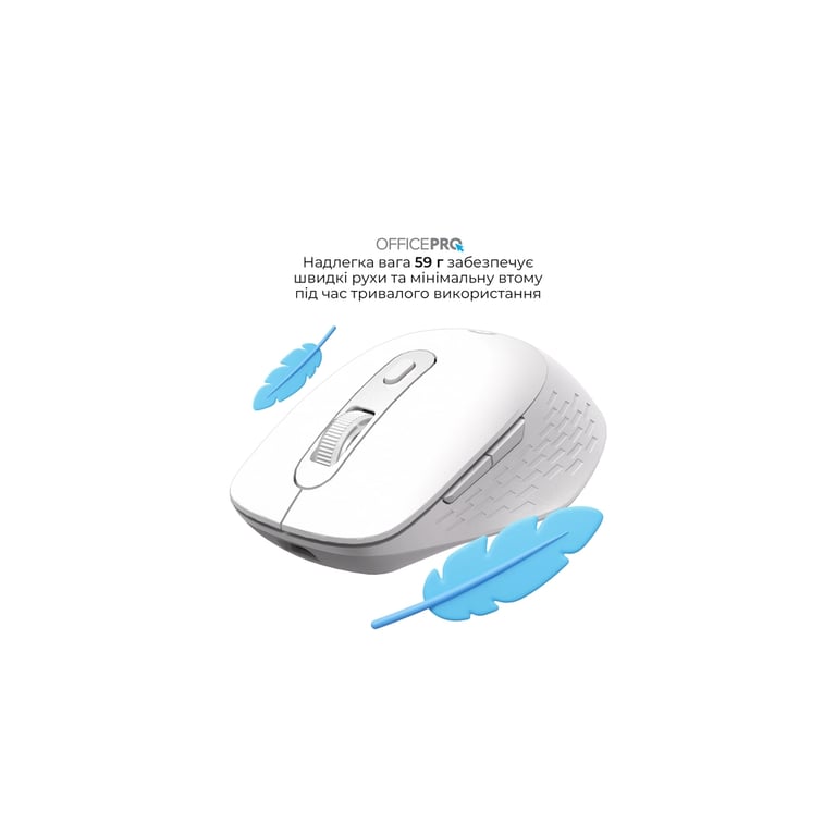 Мишка OfficePro M265W Wireless/Bluetooth Silent Click White (M265W) - фото 8