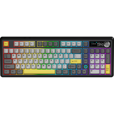 Клавіатура Ajazz AK980 V2 Gift Switch V2 Wireless/Bluetooth/USB UA Black/Grey/Yellow (AK980-V2-G-BGY) - фото 1
