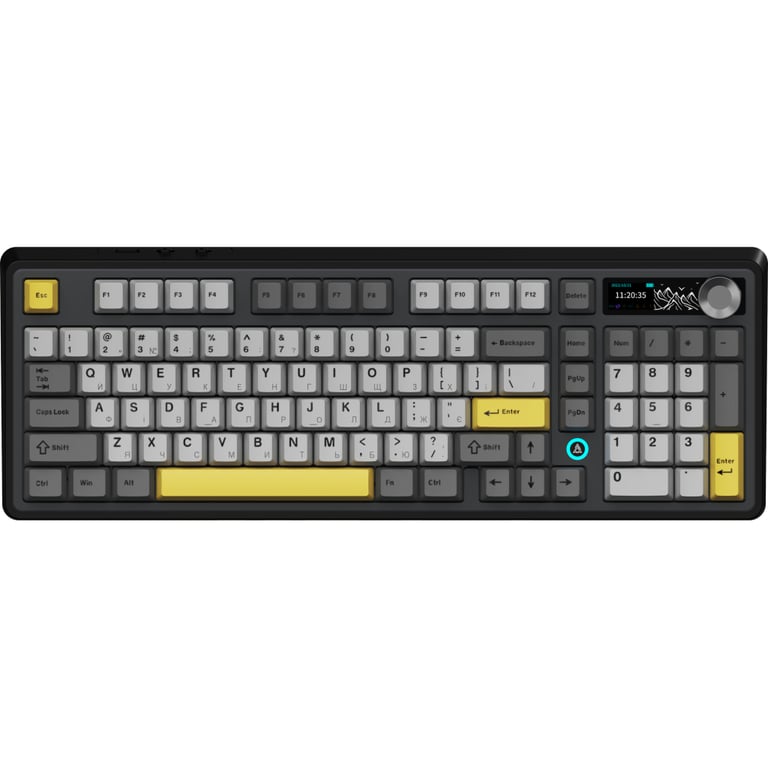 Клавіатура Ajazz AK980 V2 Gift Switch V2 Wireless/Bluetooth/USB UA Black/Grey/Yellow (AK980-V2-G-BGY) - фото 3