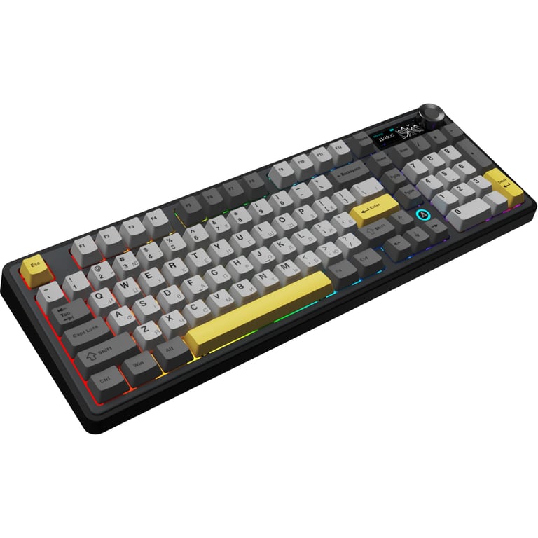 Клавіатура Ajazz AK980 V2 Gift Switch V2 Wireless/Bluetooth/USB UA Black/Grey/Yellow (AK980-V2-G-BGY) - фото 5