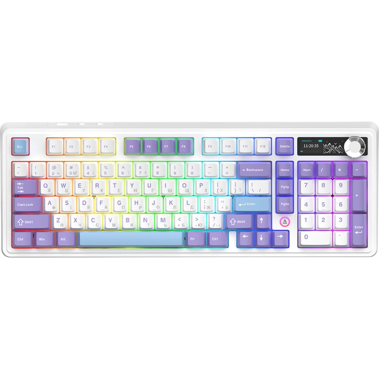 Клавіатура Ajazz AK980 V2 Gift Switch V2 Wireless/Bluetooth/USB UA White/Blue (AK980-V2-G-PWB) - фото 1