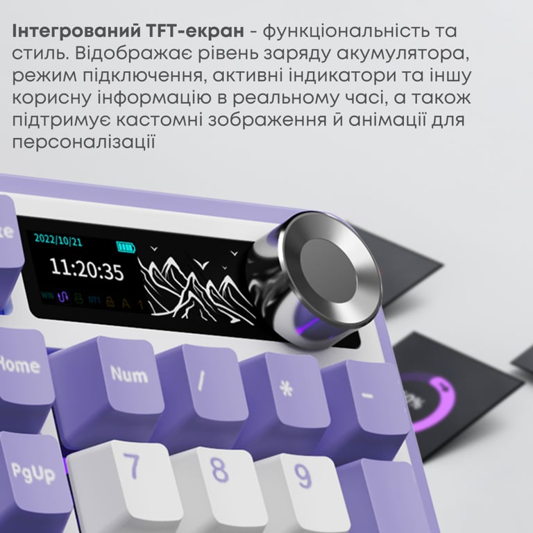 Клавіатура Ajazz AK980 V2 Gift Switch V2 Wireless/Bluetooth/USB UA White/Blue (AK980-V2-G-PWB) - фото 11