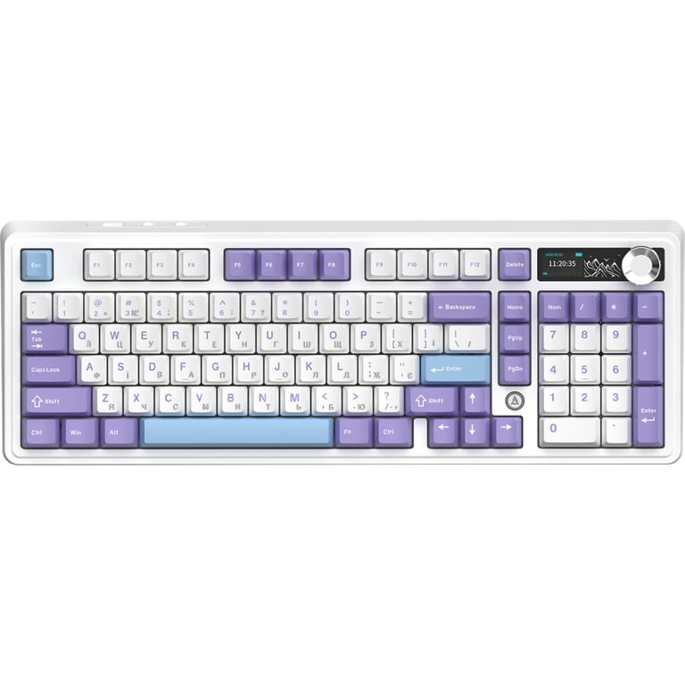 Клавіатура Ajazz AK980 V2 Gift Switch V2 Wireless/Bluetooth/USB UA White/Blue (AK980-V2-G-PWB) - фото 2