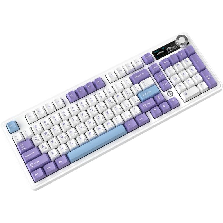 Клавіатура Ajazz AK980 V2 Gift Switch V2 Wireless/Bluetooth/USB UA White/Blue (AK980-V2-G-PWB) - фото 5