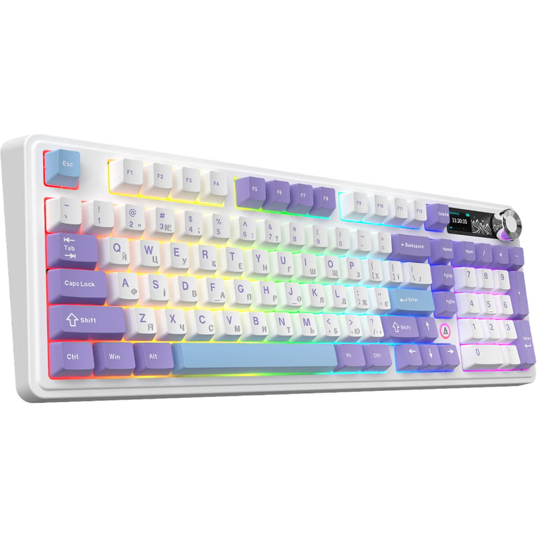 Клавіатура Ajazz AK980 V2 Gift Switch V2 Wireless/Bluetooth/USB UA White/Blue (AK980-V2-G-PWB) - фото 6