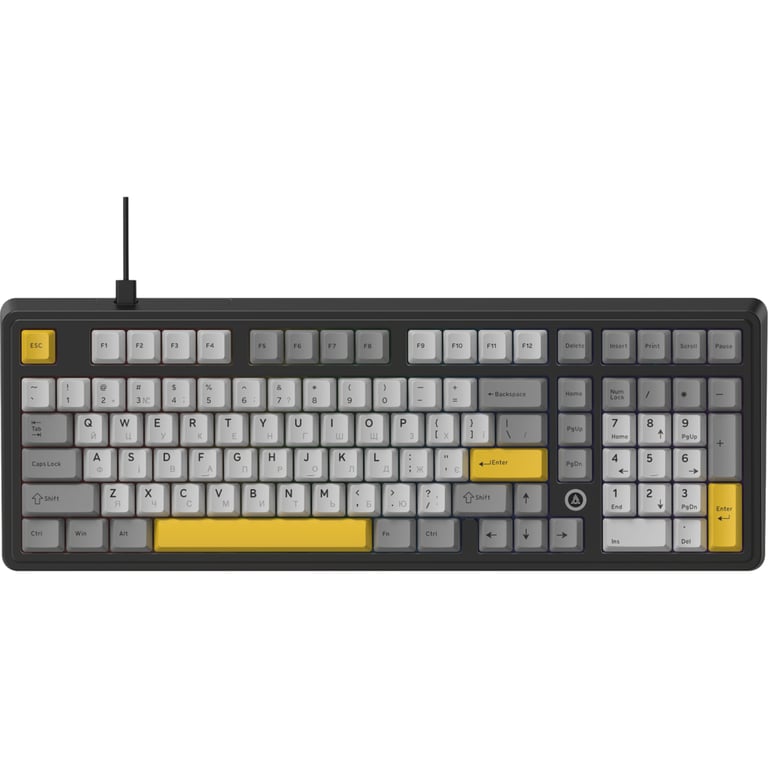 Клавіатура Ajazz AK980 MAX Magnetic Switch USB UA Black/Grey/Yellow (AK980-MAX-M-BGY) - фото 1