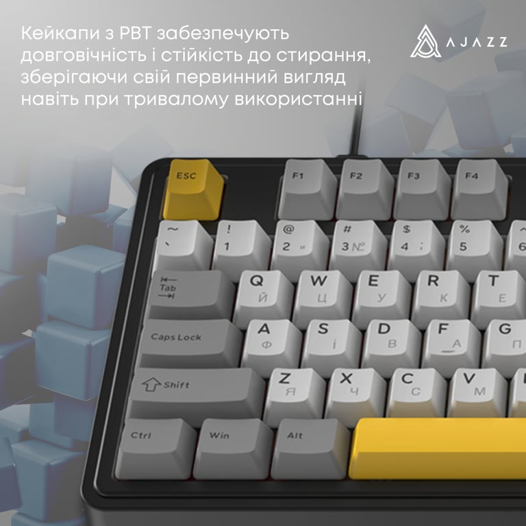 Клавіатура Ajazz AK980 MAX Magnetic Switch USB UA Black/Grey/Yellow (AK980-MAX-M-BGY) - фото 12