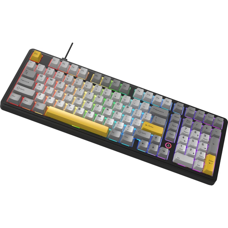 Клавіатура Ajazz AK980 MAX Magnetic Switch USB UA Black/Grey/Yellow (AK980-MAX-M-BGY) - фото 5