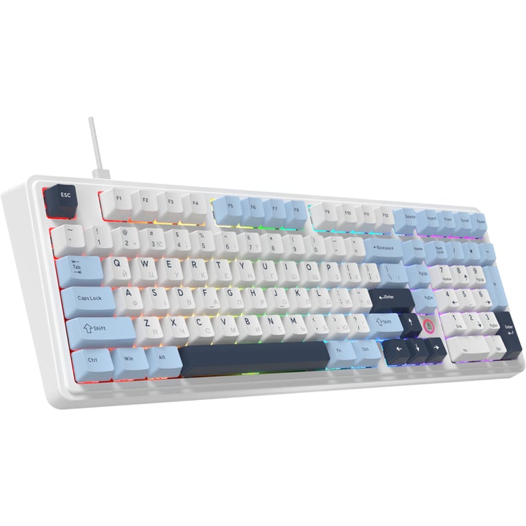 Клавіатура Ajazz AK980 MAX Magnetic Switch USB UA White/Blue (AK980-MAX-M-BWDB) - фото 3