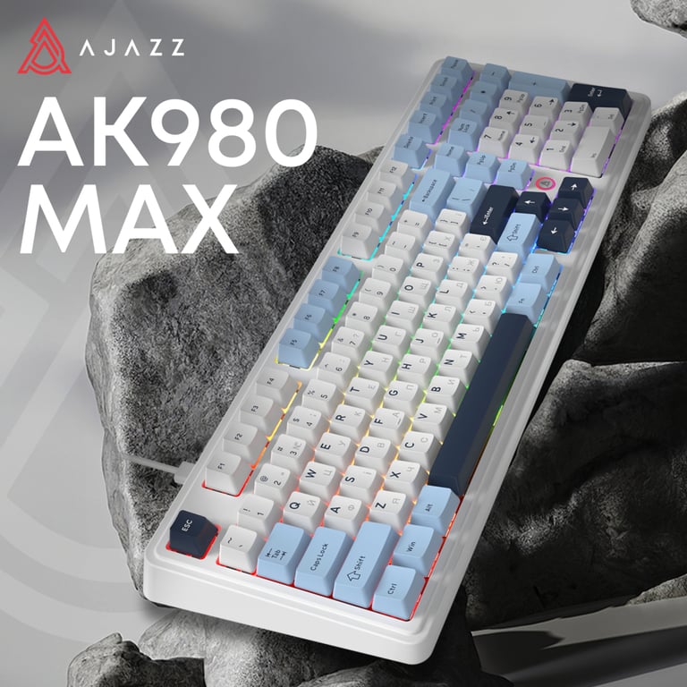 Клавіатура Ajazz AK980 MAX Magnetic Switch USB UA White/Blue (AK980-MAX-M-BWDB) - фото 6