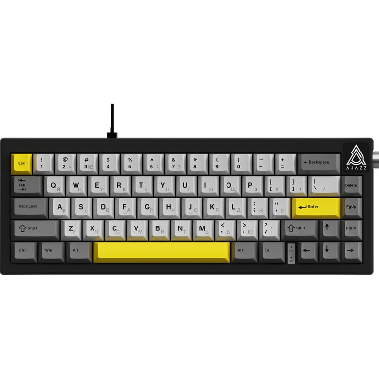 Клавіатура Ajazz AK650 Moon Yellow Switch USB UA Black/Grey/Yellow (AK650-MY-GWY) - фото 1