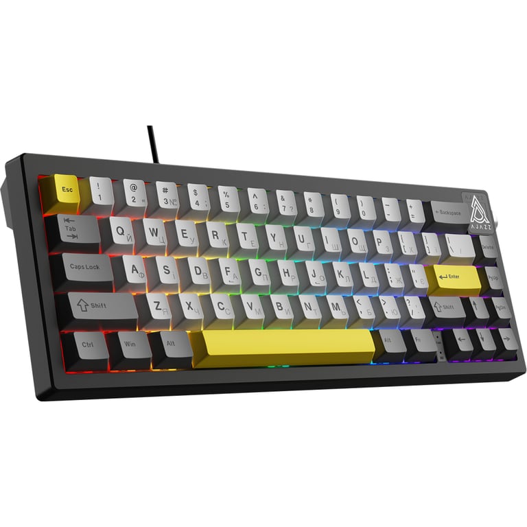 Клавіатура Ajazz AK650 Moon Yellow Switch USB UA Black/Grey/Yellow (AK650-MY-GWY) - фото 3