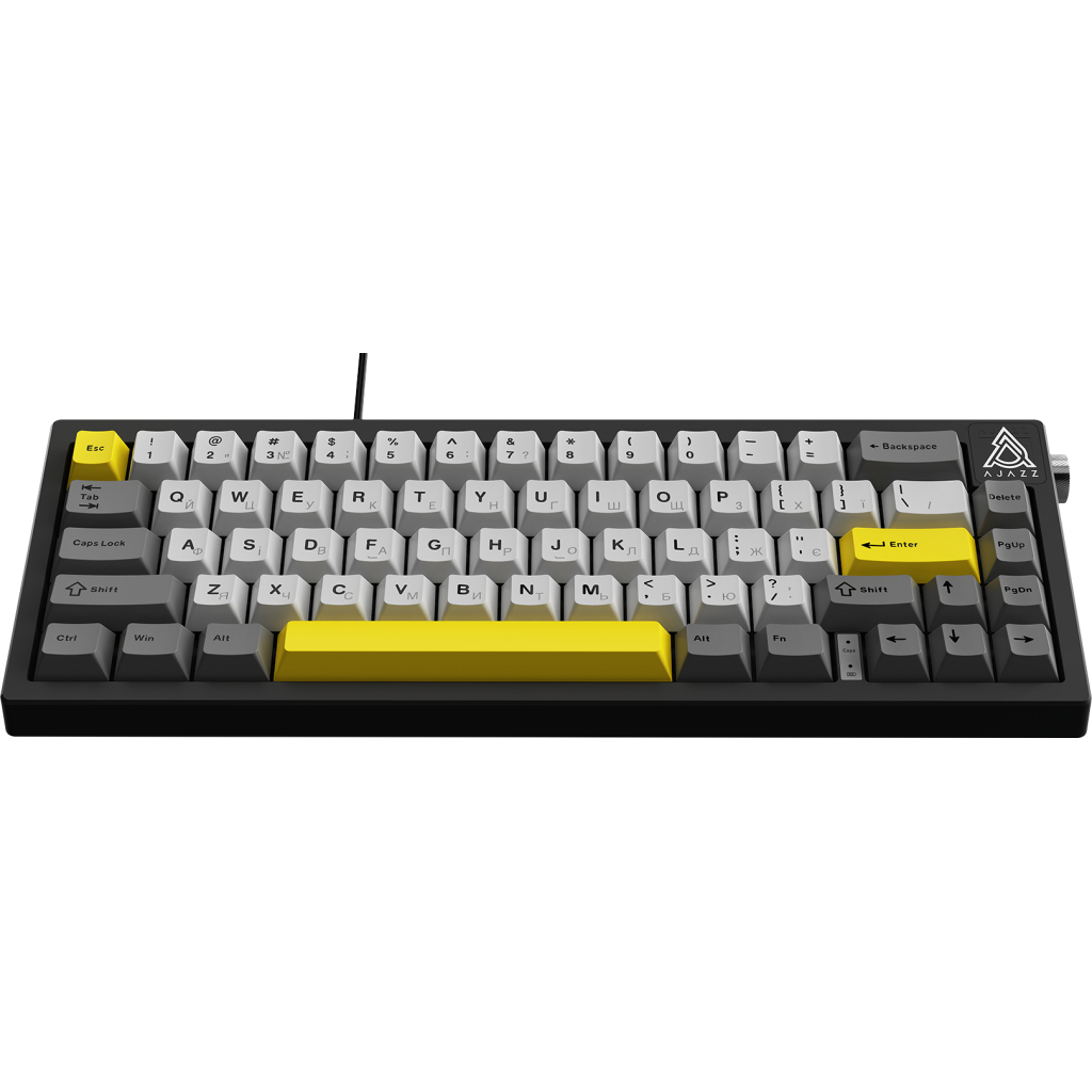 Клавіатура Ajazz AK650 Moon Yellow Switch USB UA Black/Grey/Yellow (AK650-MY-GWY) - фото 4 Клавіатура Ajazz AK650 Moon Yellow Switch USB UA Black/Grey/Yellow (AK650-MY-GWY) - фото 4