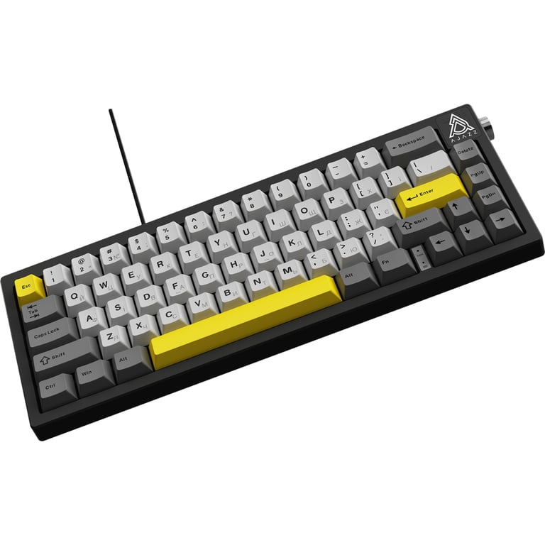 Клавіатура Ajazz AK650 Moon Yellow Switch USB UA Black/Grey/Yellow (AK650-MY-GWY) - фото 5