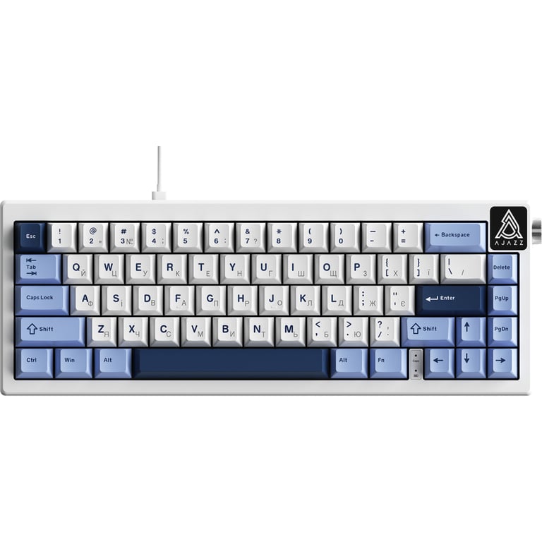 Клавіатура Ajazz AK650 Sea Salt Switch USB UA White/Blue (AK650-SS-BWB) - фото 1