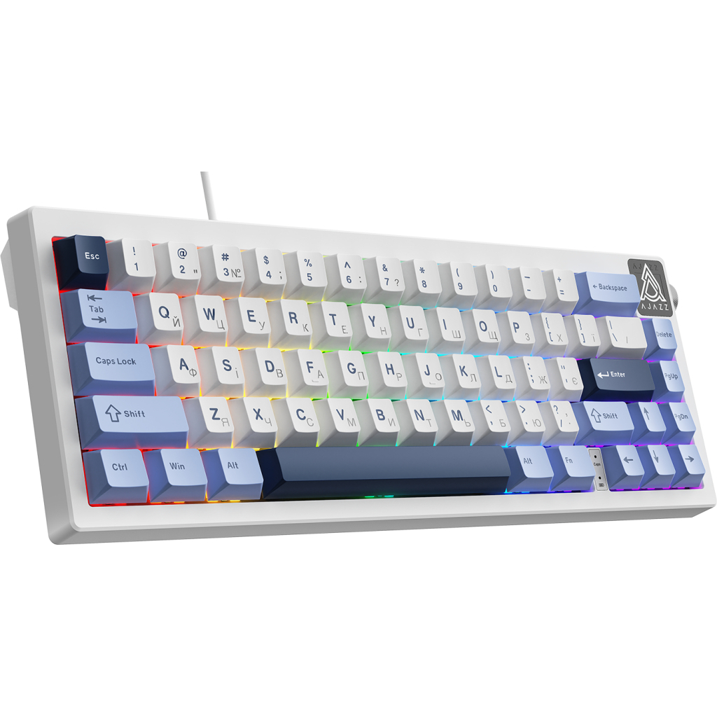 Клавіатура Ajazz AK650 Sea Salt Switch USB UA White/Blue (AK650-SS-BWB) - фото 2 Клавіатура Ajazz AK650 Sea Salt Switch USB UA White/Blue (AK650-SS-BWB) - фото 2