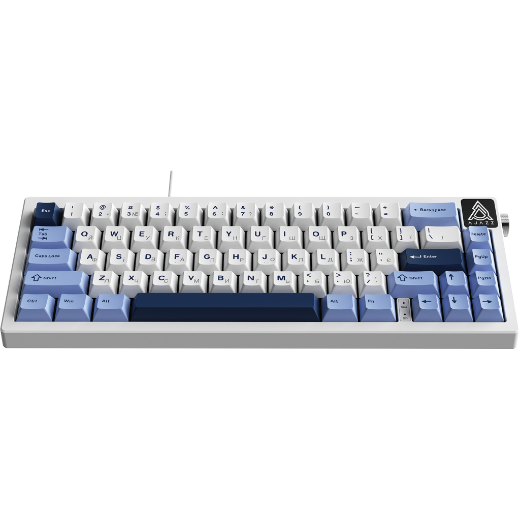 Клавіатура Ajazz AK650 Sea Salt Switch USB UA White/Blue (AK650-SS-BWB) - фото 4 Клавіатура Ajazz AK650 Sea Salt Switch USB UA White/Blue (AK650-SS-BWB) - фото 4