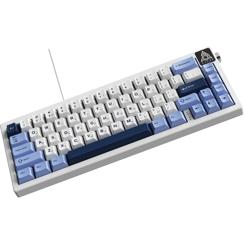 Клавіатура Ajazz AK650 Sea Salt Switch USB UA White/Blue (AK650-SS-BWB) - фото 5 Клавіатура Ajazz AK650 Sea Salt Switch USB UA White/Blue (AK650-SS-BWB) - фото 5